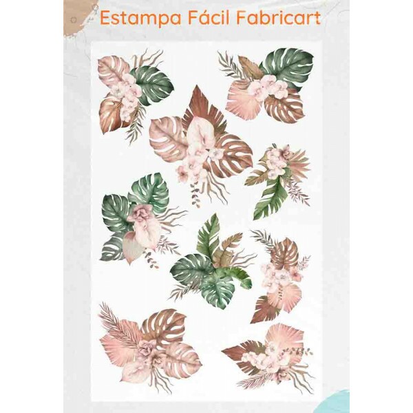 ESTAMPA FÁCIL - FLORES BOHEMIAN