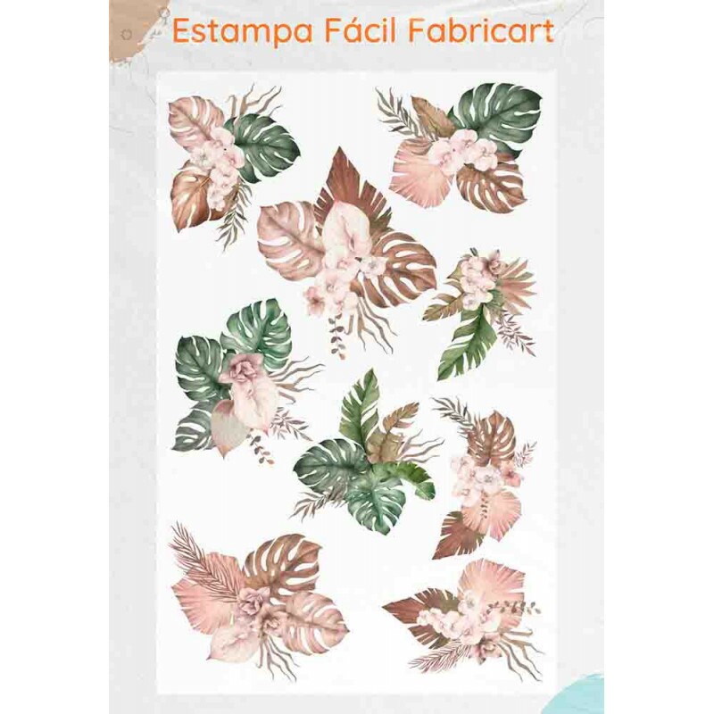 ESTAMPA FÁCIL - FLORES BOHEMIAN