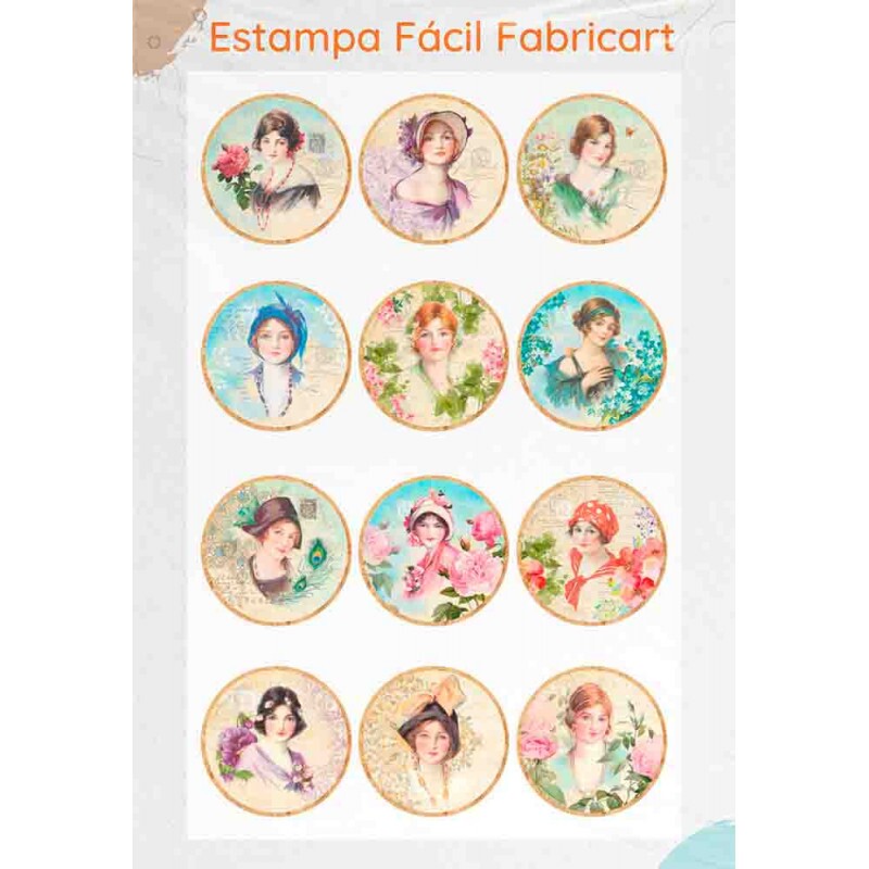 ESTAMPA FÁCIL - MULHERES VINTAGE
