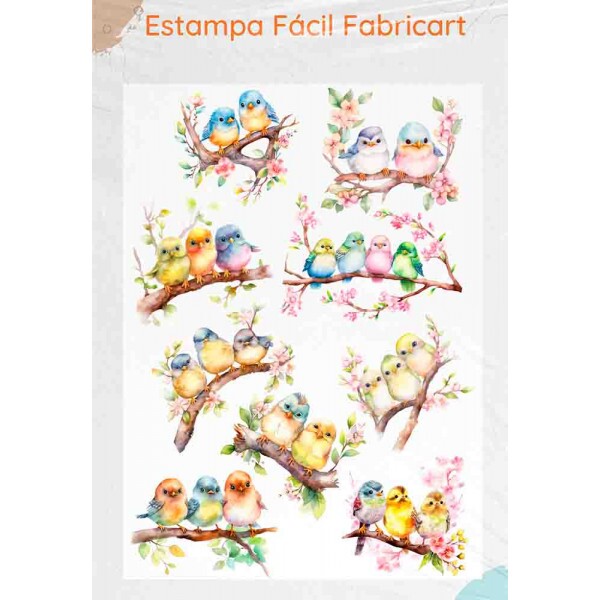 ESTAMPA FÁCIL - PASSARINHOS