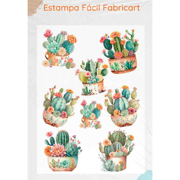 ESTAMPA FÁCIL - CACTUS