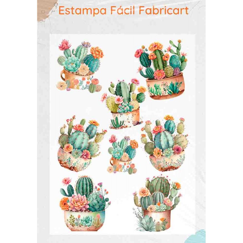 ESTAMPA FÁCIL - CACTUS