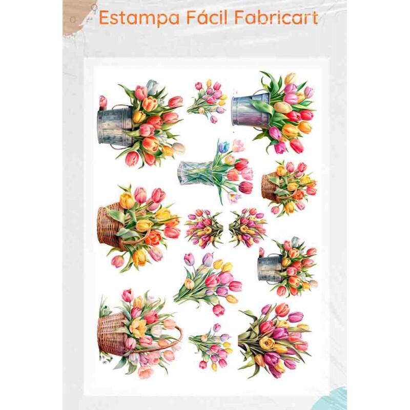 ESTAMPA FÁCIL - TULIPA