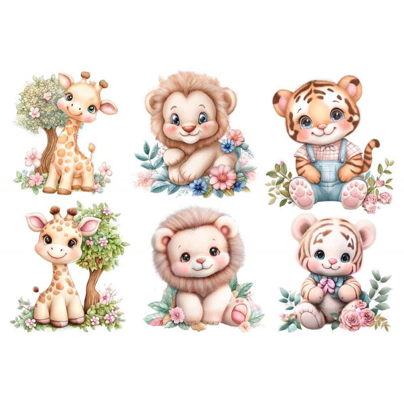 ESTAMPA FÁCIL - BICHINHOS SAFARI PLUSH