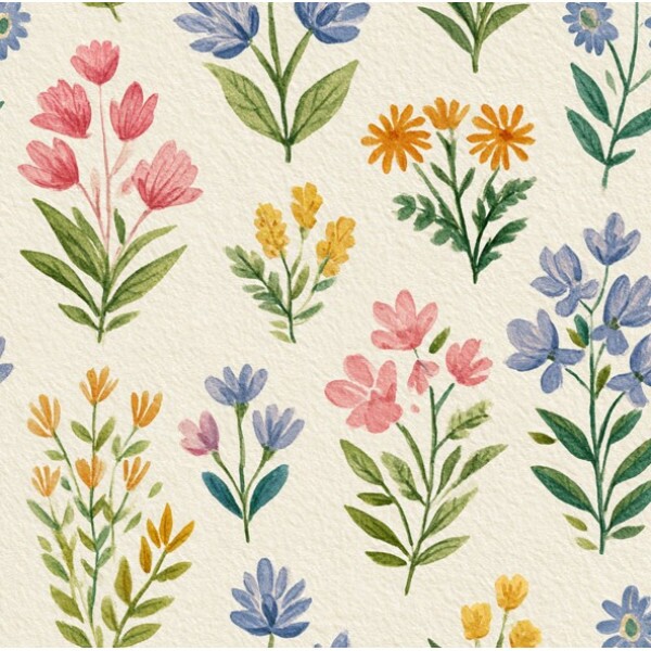 NV25 - TRICOL. FLORES DO CAMPO VA - 100%ALGODÃO - 01003/001D