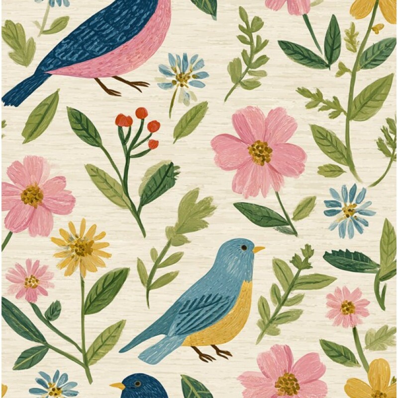 NV25 - TRICOL. PASSARINHOS VA - 100%ALGODÃO - 01004/001D