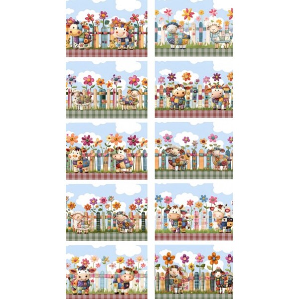 NV25 - TRICOL. BARRADO CERCA FLORIDA - 100%ALGODÃO 00919/001D