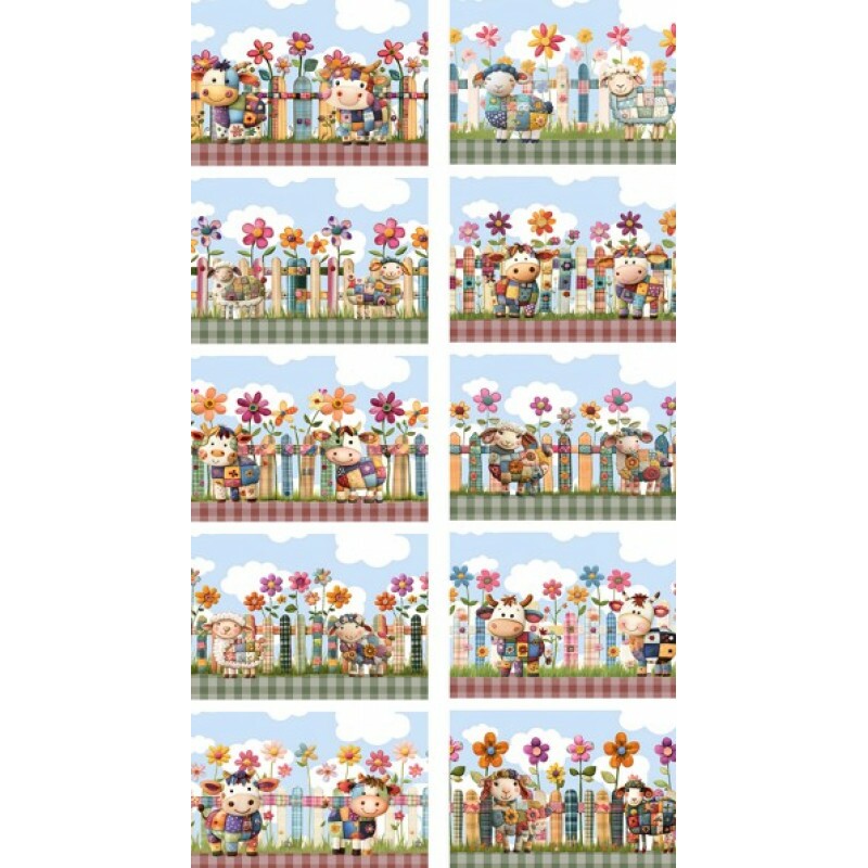 NV25 - TRICOL. BARRADO CERCA FLORIDA - 100%ALGODÃO 00919/001D