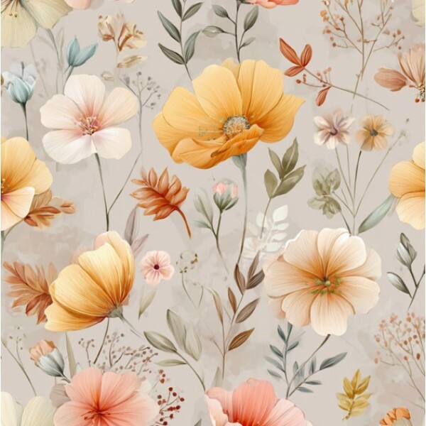 DZ25 - TRICOL. ENCANTOS FLORES - 100% ALGODÃO DIGITAL - 05066/001D