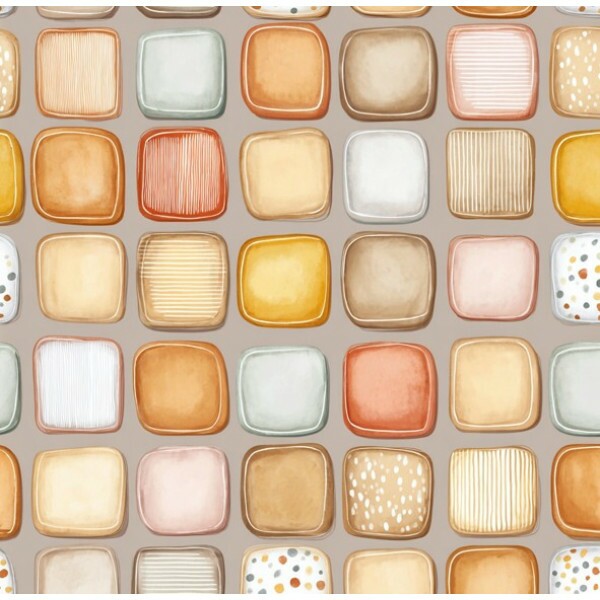 DZ25 - TRICOL. ENCANTOS AZULEJOS - 100% ALGODÃO DIGITAL - 05070/001D