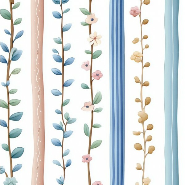 DZ25 - TRICOL. LISTRAS E RAMOS - 100% ALGODÃO DIGITAL - 05061/001D