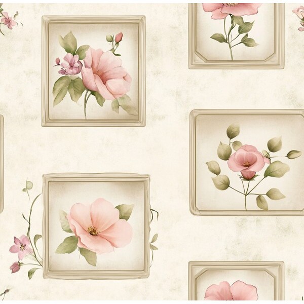 NV25 - TRICOL. MB ROSAS NA MOLDURA - 100%ALGODÃO 01234/001D