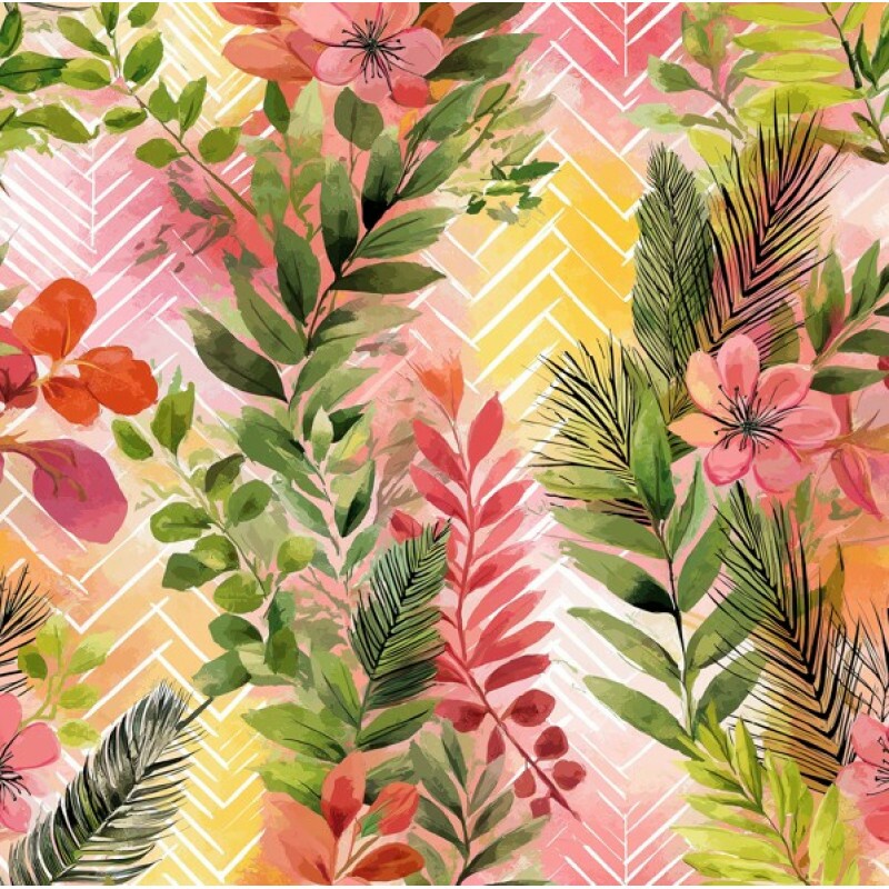 NV25 - TRICOL. EB FOLHAGEM - 100%ALGODÃO 01007/001D