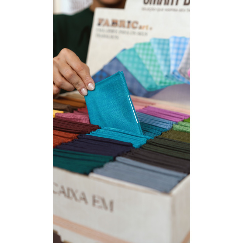 CAIXA SMART BOX TAM G COM 192 CORTES 50CM X 75CM - ESTAMP LINHO - 100% ALGODÃO