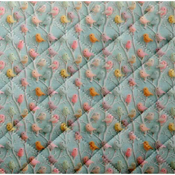 MATELASSÊ ROLINHO 0,50 X 1,40 - PASSARINHOS - 50% ALG 50% SINT