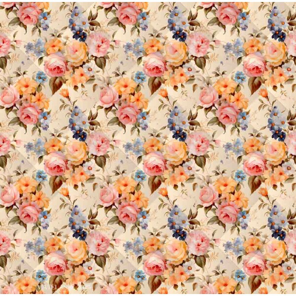 MATELASSÊ ROLINHO 0,50 X 1,40 - FLORES - 50% ALG 50% SINT