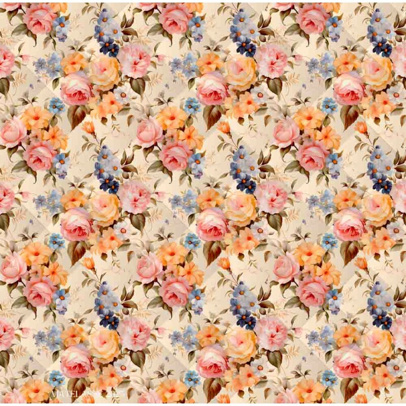 MATELASSÊ ROLINHO 0,50 X 1,40 - FLORES - 50% ALG 50% SINT