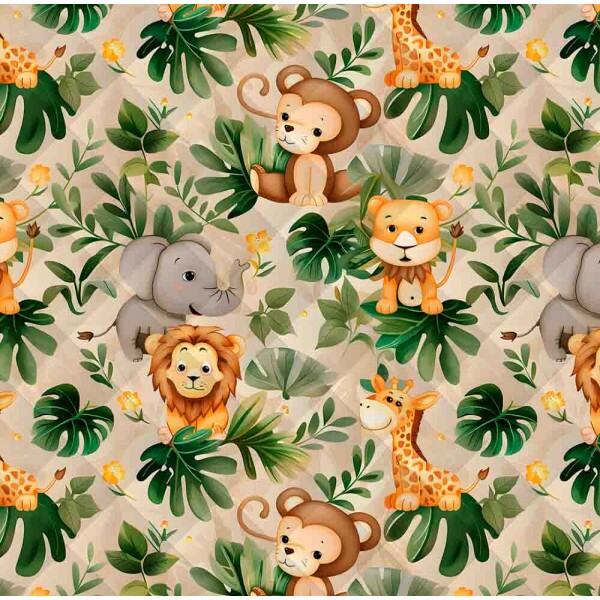 MATELASSÊ ROLINHO 0,50 X 1,40 - ANIMAIS - 50% ALG 50% SINT