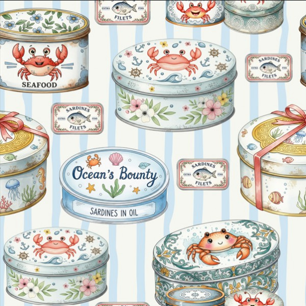 NV25 - TRICOL.  SARDINHAS NO VERÃO - 100% ALGODÃO - A0270/001D