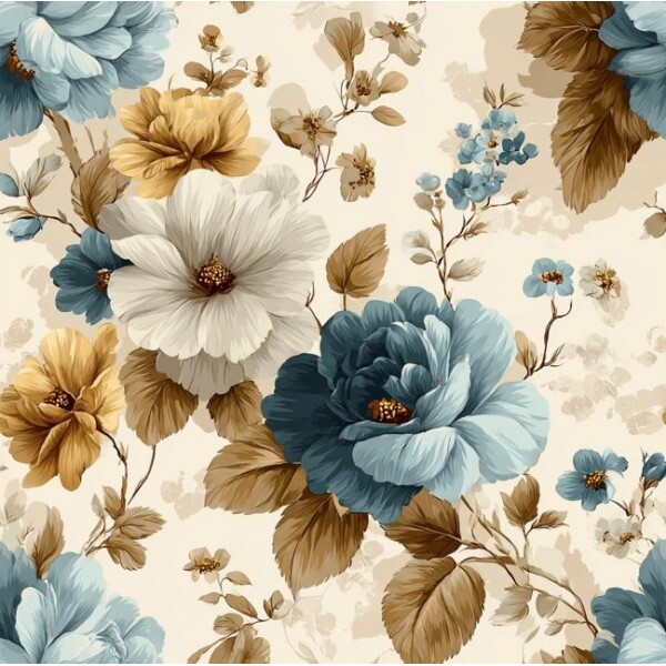 NV26 - TRICOL. FA FLORAL ALABAMA - 100% ALGODÃO - A6828/001D