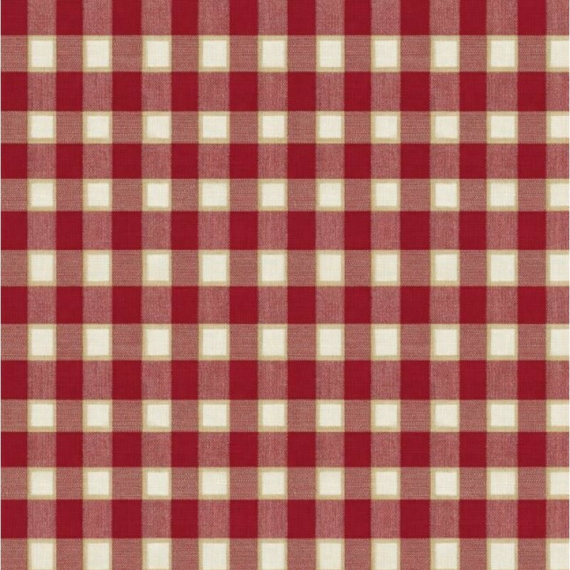 SARJA HIDRORREPELENTE - XADREZ NATAL VERMELHO - 100% ALGODÃO A8037/001