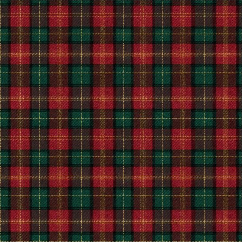 SARJA HIDRORREPELENTE - XADREZ NATAL TARTAN - 100% ALGODÃO A8038/001