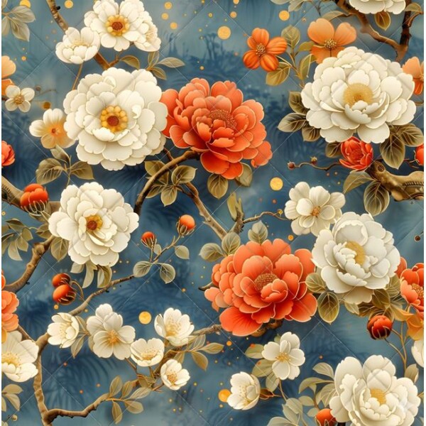 MATELASSÊ FLOR ORIENTAL - 50% ALG 50% SINT