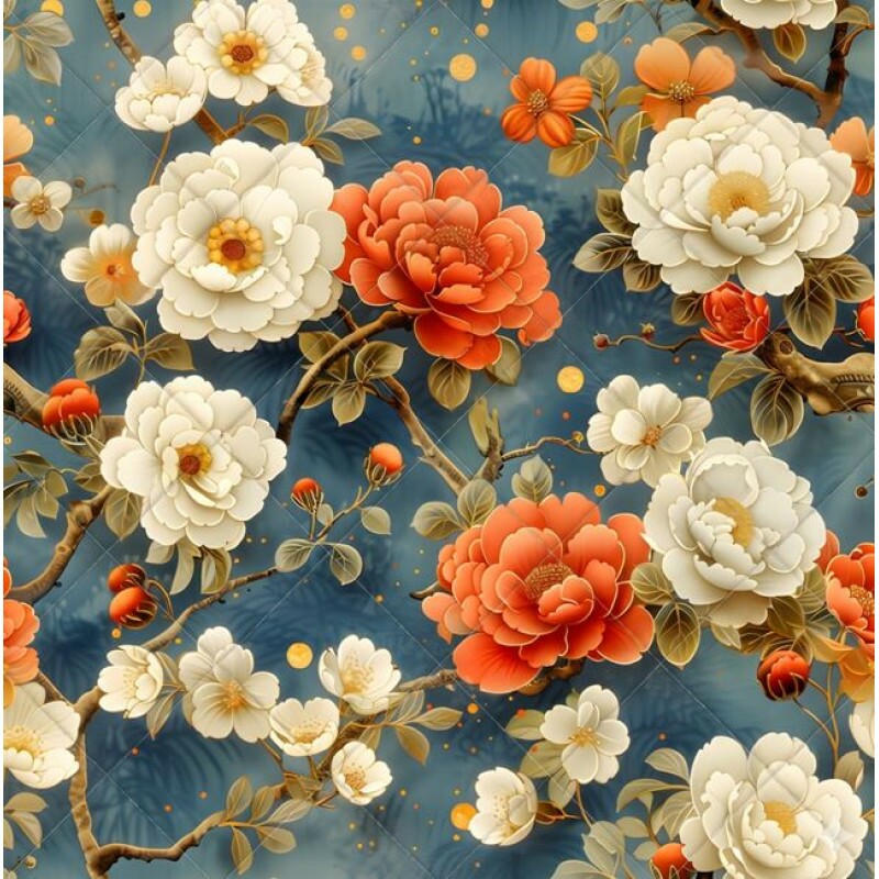 MATELASSÊ FLOR ORIENTAL - 50% ALG 50% SINT