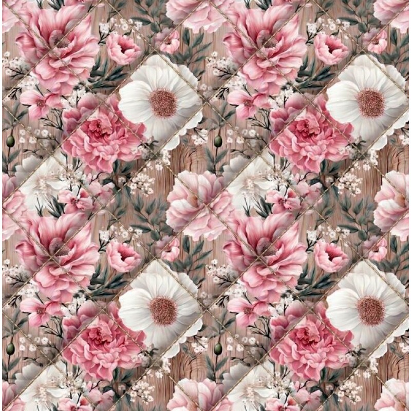 MATELASSÊ FLOR WOODEN PINK - 50% ALG 50% SINT