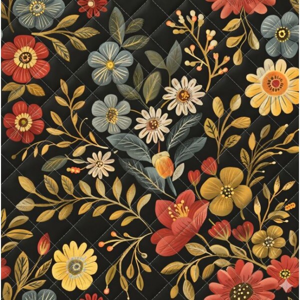 MATELASSÊ FLOR NOIR - 50% ALG 50% SINT