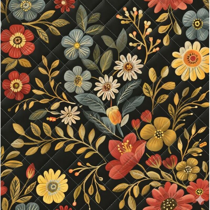 MATELASSÊ FLOR NOIR - 50% ALG 50% SINT