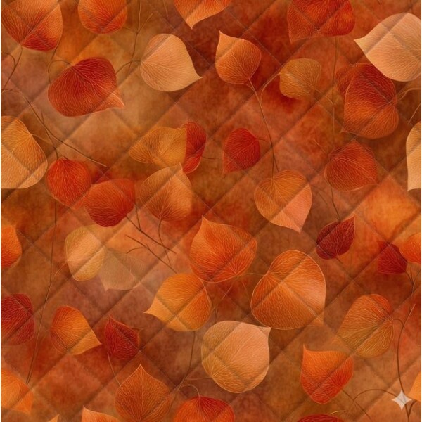 MATELASSÊ FOLHAS LARANJA - 50% ALG 50% SINT