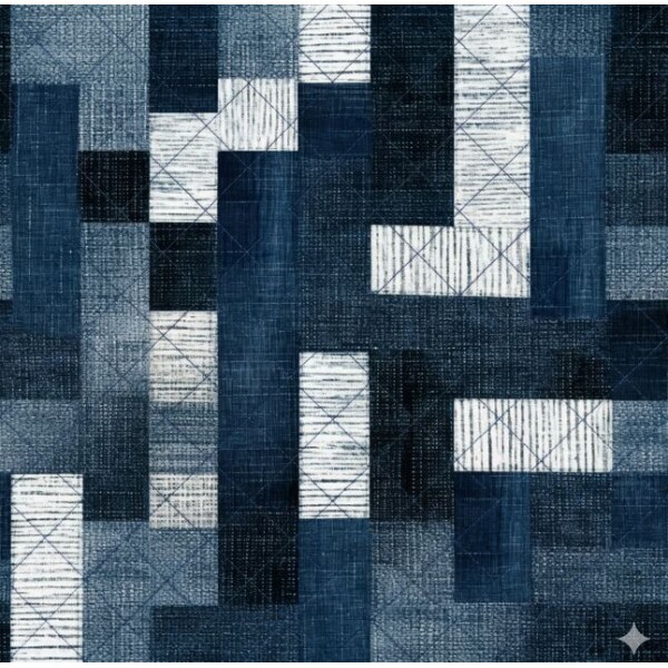 MATELASSÊ JEANS GEOMÉTRICOS - 50% ALG 50% SINT