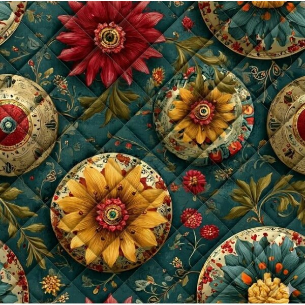 MATELASSÊ FLORENCE MANDALA - 50% ALG 50% SINT