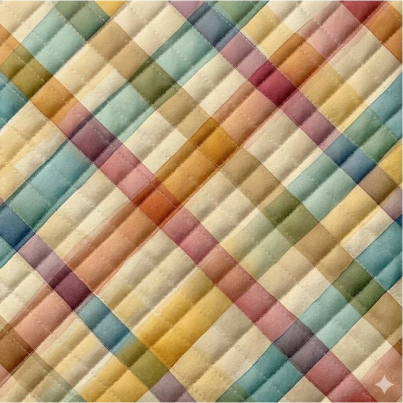 MATELASSÊ VILAREJO TARTAN - 50% ALG 50% SINT