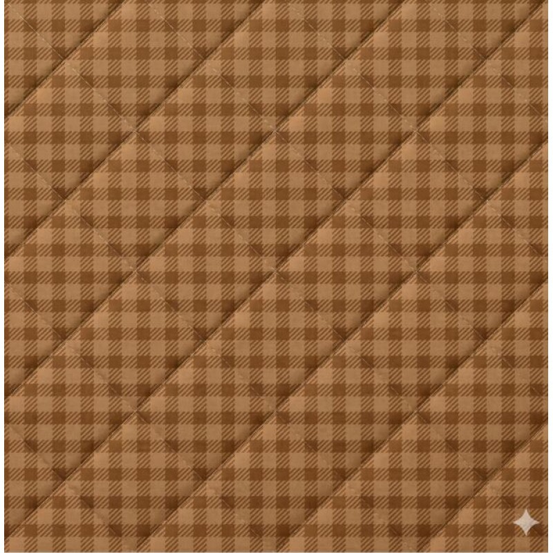 MATELASSÊ XADREZ CASTANHO - 50%ALG 50% SINT
