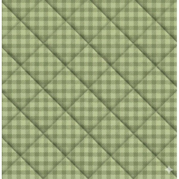 MATELASSÊ XADREZ VERDE CANA - 50%ALG 50% SINT