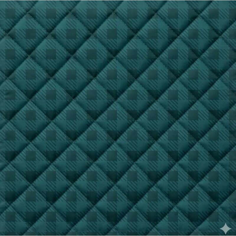 MATELASSÊ XADREZ VERDE PINHO - 50%ALG 50% SINT