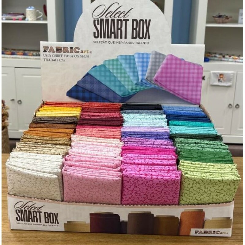 CAIXA SMART BOX TAM M COM 144 CORTES 50CM X 75CM - ESTAMP ARABESQUE - 100% ALGODÃO em  em 17/04/2026 às 15:57:17