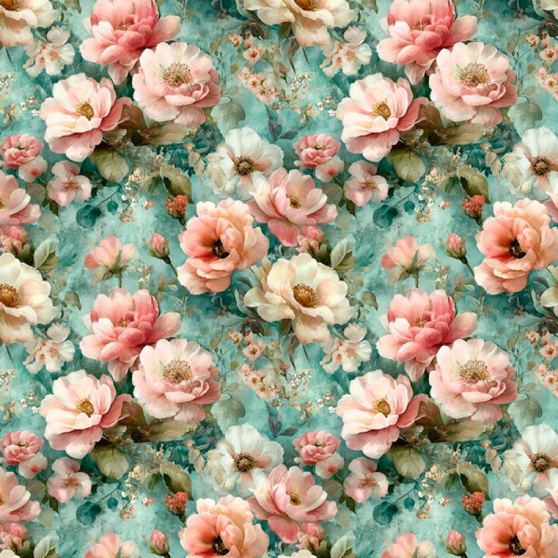 AB26 - TRICOL. AR FLOR CREME - 100% ALGODÃO - 05695/001D