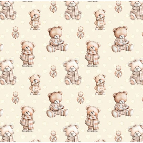 AB26 - TRICOL. URSINHOS BOHO - 100% ALGODÃO - A0556/001D