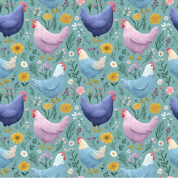 AB26 - TRICOL. FF GALINHAS - 100% ALGODÃO - 06113/001D