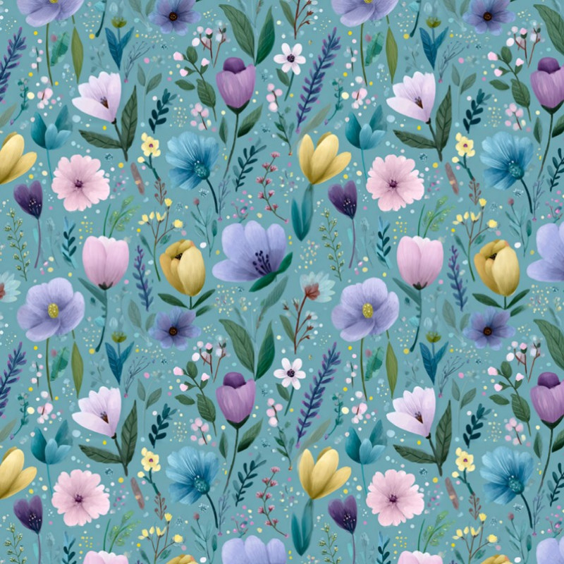 AB26 - TRICOL. FF FLORZINHAS - 100% ALGODÃO - 06286/001D