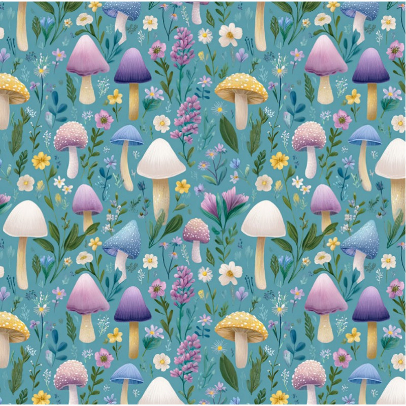 AB26 - TRICOL. FF COGUMELOS - 100% ALGODÃO - 06355/001D