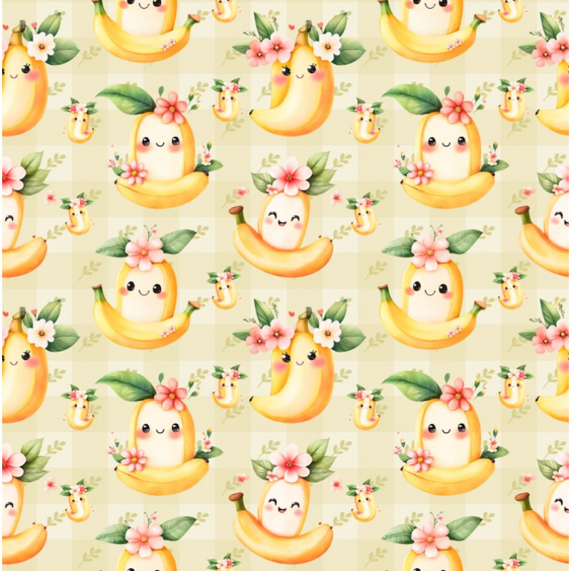 AB26 - TRICOL. FK BANANAS - 100% ALGODÃO - A1559/001D