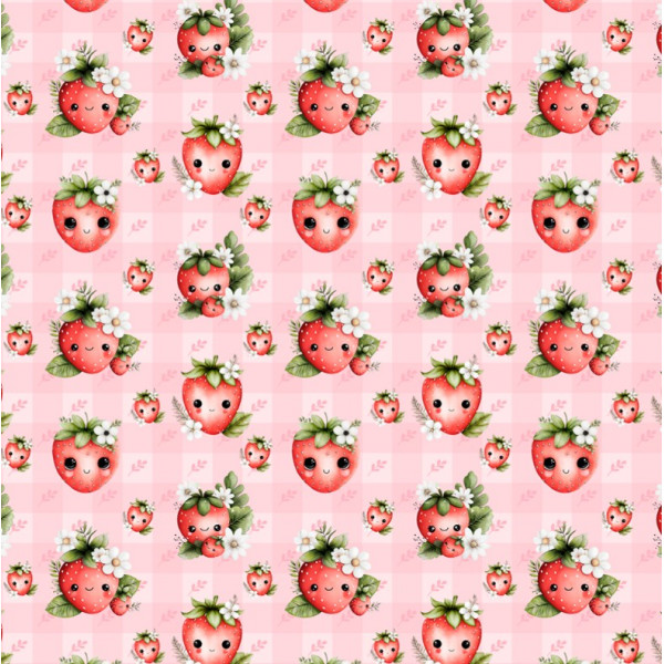 AB26 - TRICOL. FK MORANGOS - 100% ALGODÃO - A1558/001D