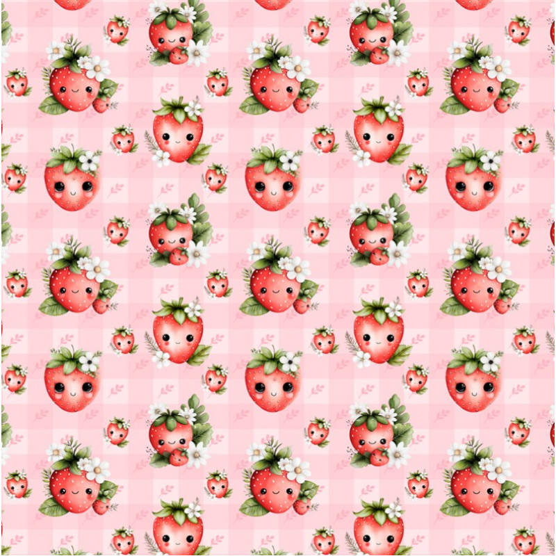 AB26 - TRICOL. FK MORANGOS - 100% ALGODÃO - A1558/001D AB26 - TRICOL. FK MORANGOS - 100% ALGODÃO - A1558/001D