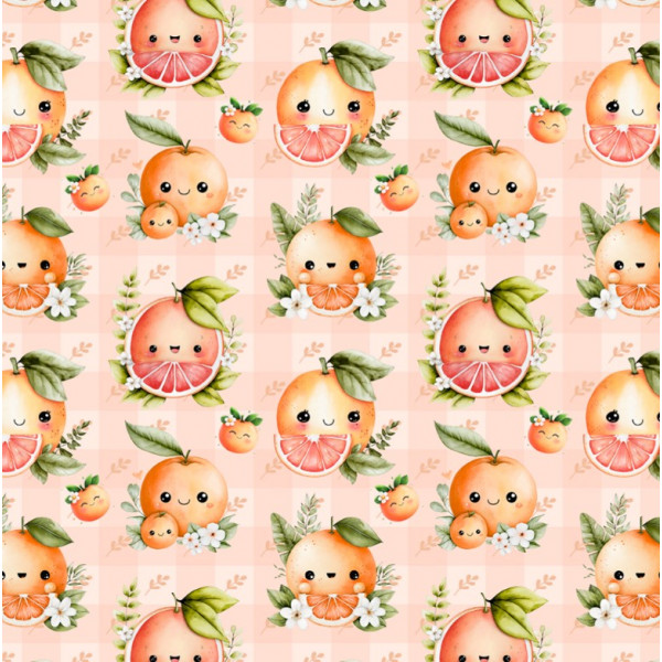 AB26 - TRICOL. FK LARANJAS - 100% ALGODÃO - A1564/001D