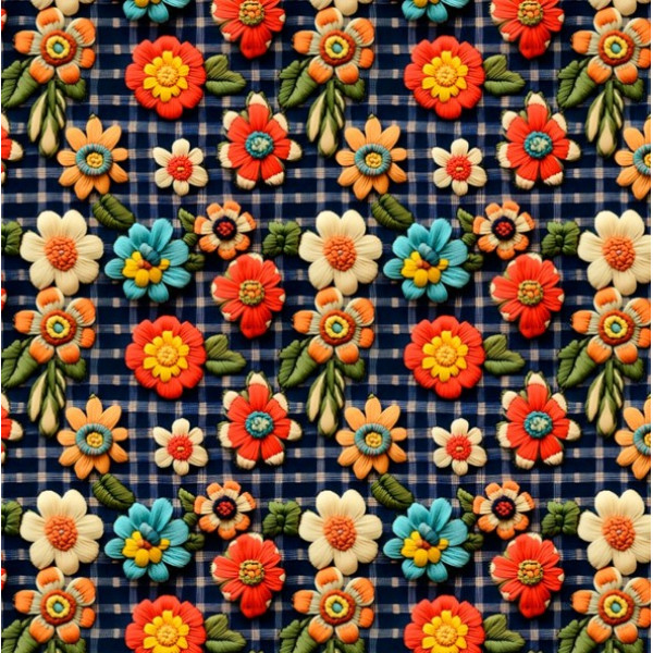 AB26 - TRICOL. SJ FLORES - 100% ALGODÃO - A0116/001D