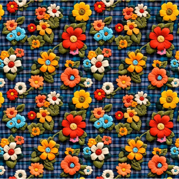 AB26 - TRICOL. SJ MINI FLORES - 100% ALGODÃO - A0118/001D